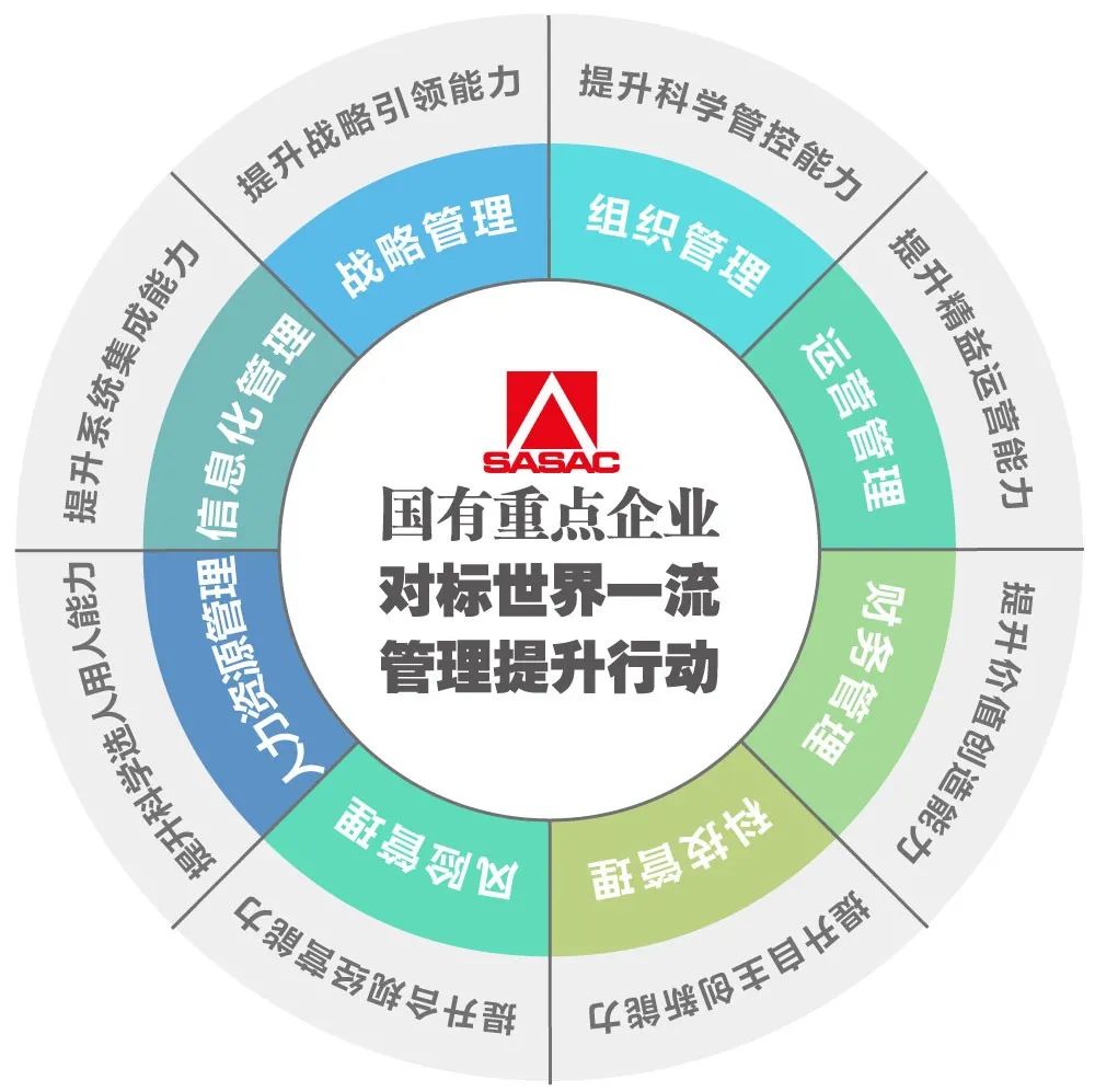 包括戰略管理、組織管理、運營管理、財務管理、科技管理、風險管理、人力資源管理、信息化管理等8個方面